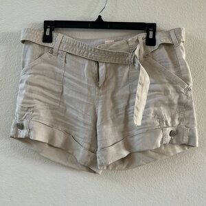 Women’s Papaya Linen Beige Size Large Belted